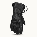 Impulse Waterproof Leather Motorcycle Gloves – back side view with protective padding