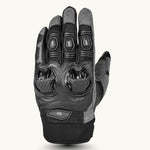 Underside of Cortech Hyper-Flo 2.0 glove, showing durable AX Suede palm and grip overlays for protection
