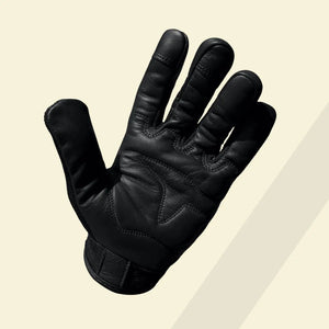 Caliber Men's Textile Motorcycle Gloves with touch screen compatibility and reinforced palm protection