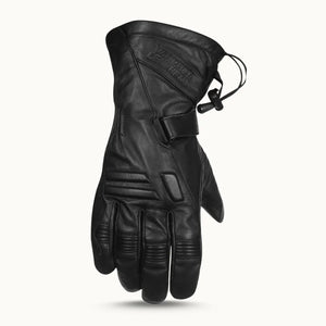 Impulse Waterproof Leather Motorcycle Gloves – back side view with protective padding