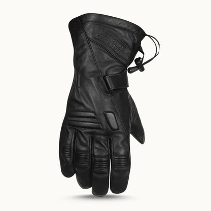 Impulse Waterproof Leather Motorcycle Gloves – back side view with protective padding