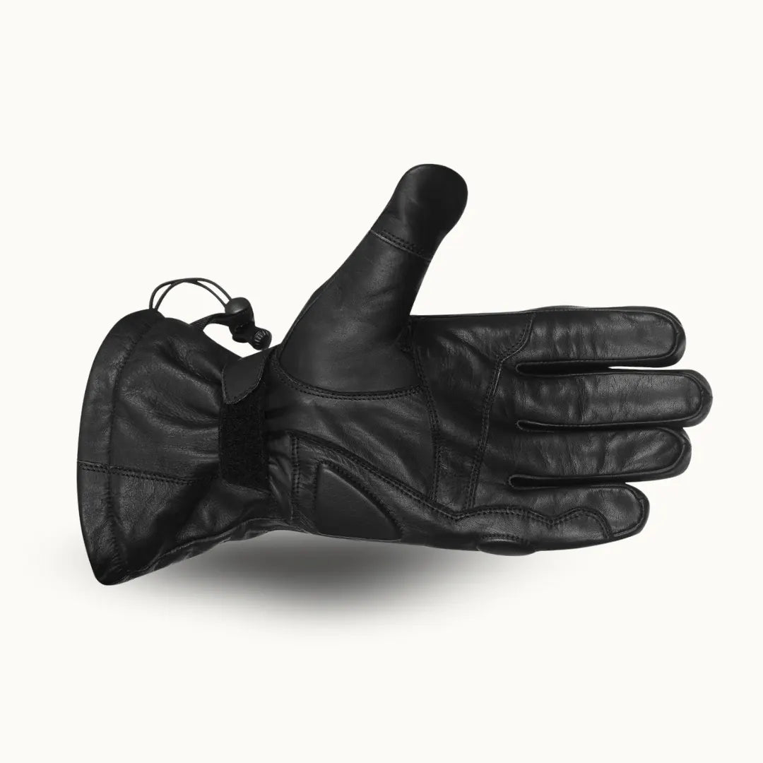 Impulse Waterproof Leather Motorcycle Gloves – right side view with ergonomic fit.