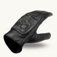 (VL475SK)  Leather Premium  Motorcycle Glove, Riding Gloves with Reflective Skull Design, Gel Palm & Touchscreen Capability