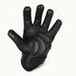 Men’s Black Gel Palm Riding Leather Gloves — palm view showing gel padding, ergonomic stitching, and durable leather construction