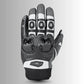 Cortech Hyper-Flo 2.0 black motorcycle gloves with white accents, comfortable neoprene cuff and hook-and-loop closure.